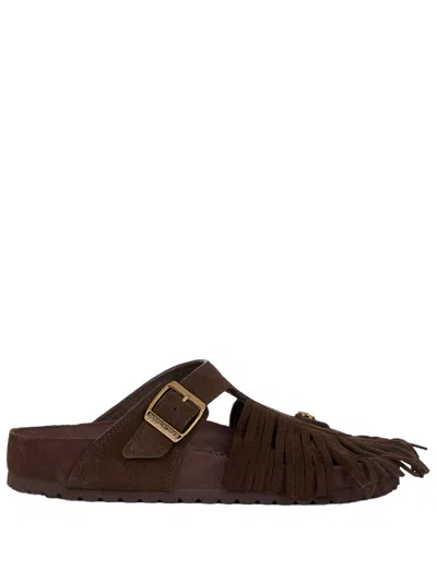 Birkenstock 1774 X Etro Gizeh Long Fringes Leve Exq In Brown