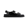 Birkenstock Milano Leather Dual-buckle Slingback Sandals In Black