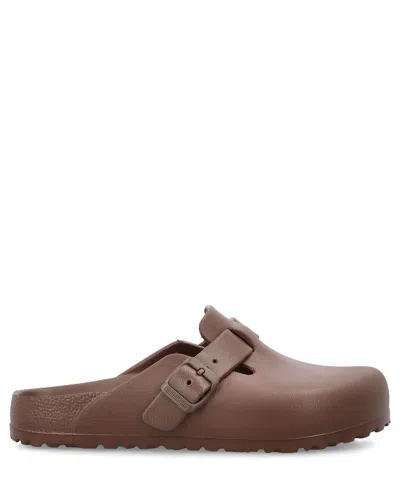 Birkenstock 1774 Boston Mules In Brown