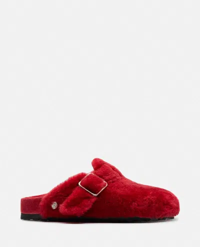 Birkenstock 1774 Boston Shearling  In Red