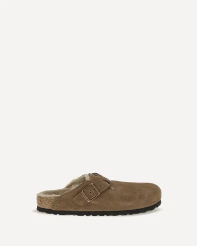 Birkenstock 1774 Boston Shearling Mules In Brown