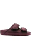 Birkenstock Cosy Nylon Arizona Slides Shoes In Red