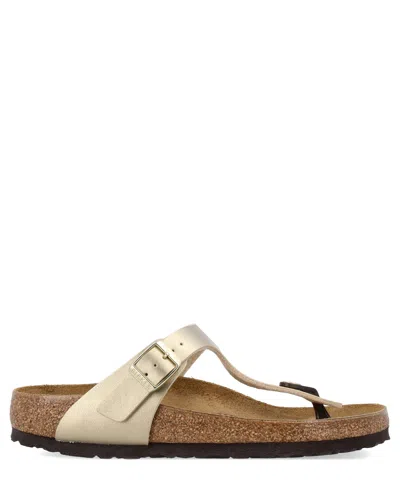 Birkenstock 1774 Gizeh Sandals In Gold