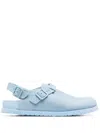 Birkenstock 1774 Iii Tokio Suede Slippers In Blue