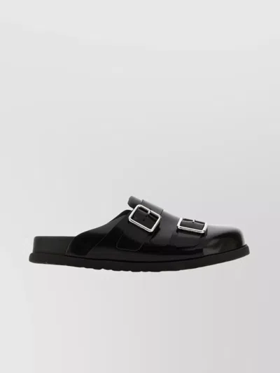 Birkenstock 1774 222 West Shiny Leather Sandals In Black