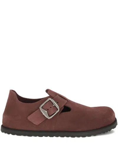 Birkenstock 1774 London Suede Loafers In Red