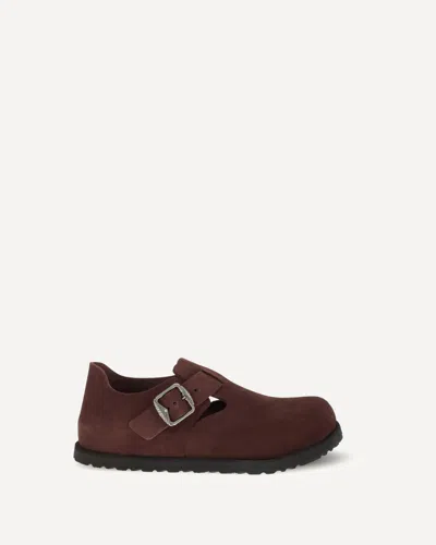 Birkenstock 1774 London Suede Sneakers In Burgundy