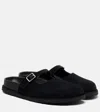 Birkenstock 1774 Maria Suede Clogs In Black
