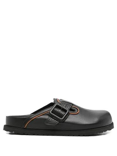 Birkenstock 1774 Boston Exquisite Nappa Leather Mule In Blue