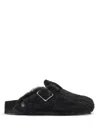 Birkenstock Shearling Boston Clogs In Black