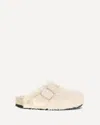 Birkenstock 1774 Shearling Boston Mules In Neutral