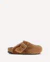 Birkenstock 1774 Shearling Boston Mules In Brown