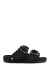 Birkenstock 1774 Arizona Shearling Big Buckle  In Black