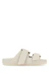Birkenstock 1774 Slippers Uji Birkenstock X Tekla In Pelle Scamosciata Gesso Unisex