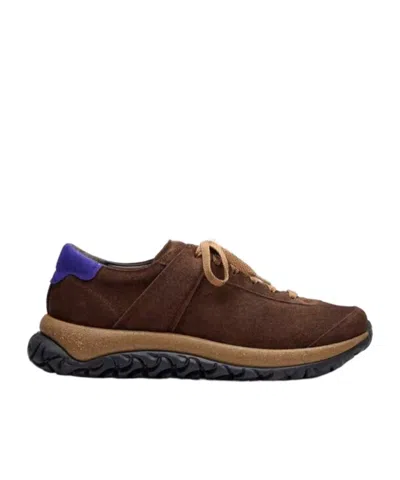 Birkenstock Stroedt Low Sneakers Suede Heel Tab In Brown