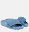 Birkenstock 1774 Sylt Stone Washed Denim Slippers In Blue