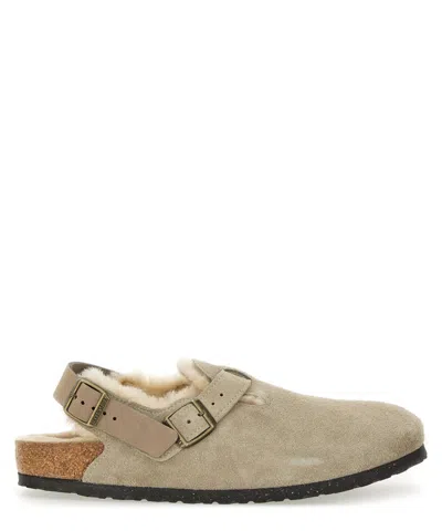 Birkenstock 1774 Tokio Slippers In Beige