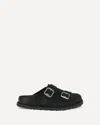 Birkenstock 1774 West Suede Mules In Black
