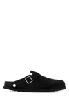 Birkenstock 1774 X Becomes Berlin Black Calf Hair Boston 1774 Slippers In Black