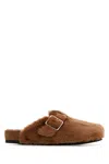 Birkenstock 1774 X Becomes Berlin Caramel Shearling Boston 1774 Slippers In Brown