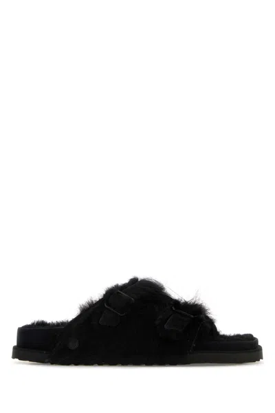 Birkenstock 1774 X Becomes Berlin Shearling Zurich 1774 Slip-on Slippers By Becomes Berlin For Women In Black