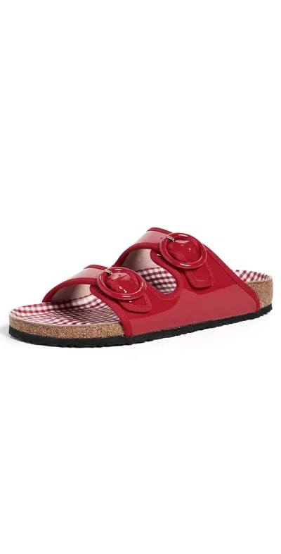 Birkenstock 1774 X Repetto Arizona Round Buckle Sandals Flame Red