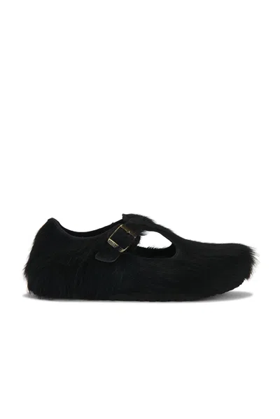 Birkenstock 1774 Song For The Mute Paris Calf Hair Sandals In Black