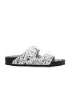 Birkenstock Abstract Spot Print Two-strap Sandals In White