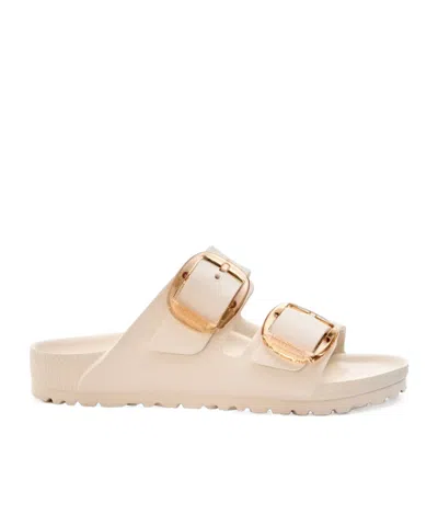 Birkenstock Adjustable Buckle Slippers In Neutral
