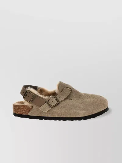 Birkenstock Adjustable Strap Clogs With Buckle Detail