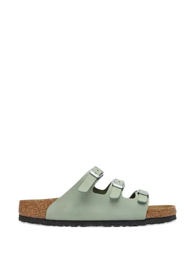 Birkenstock Adjustable-straps Leather Sandals In Green