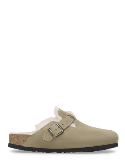 BIRKENSTOCK ADJUSTABLE SUEDE SLIP-ON SANDALS