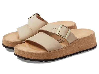Birkenstock Almina Platform Sandal - Nubuck Women's Shoes Sandcastle: Eu 36 (us Women's 5-5.5) Narrow In Brown