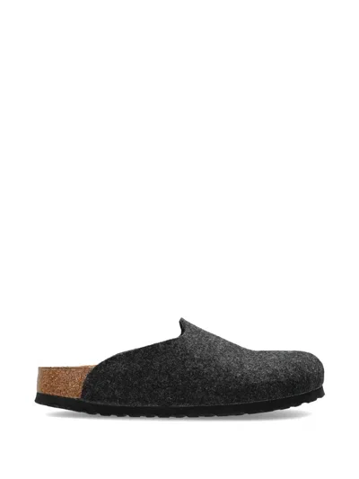 Birkenstock Amsterdam Wrapped Dip Felt Womens Slippers In Black