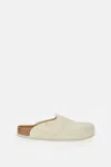 Birkenstock Amsterdam Wool Felt Eggshell Clogs In Neutral