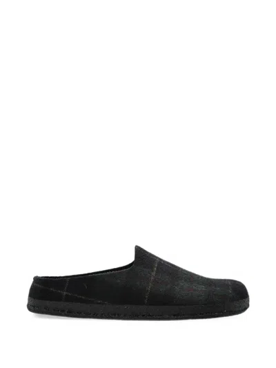 Birkenstock Amsterdam Wrapped Dip Check-pattern Mules In Black
