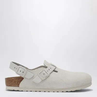 Birkenstock Antique White Suede Tokyo Loafers In Grey