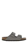 Birkenstock Grey Arizona Slippers In Gray