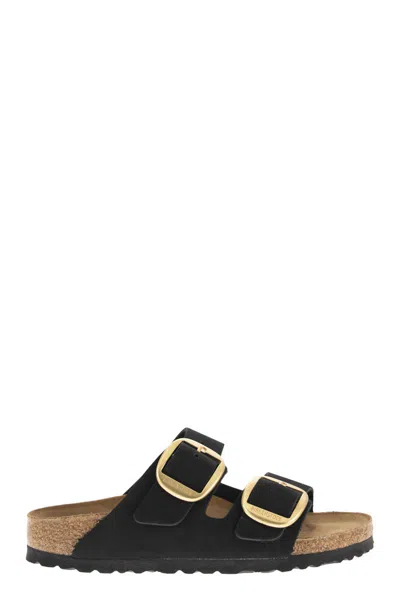 BIRKENSTOCK BIRKENSTOCK ARIZONA - LEATHER SLIPPER WITH LARGE BUCKLE