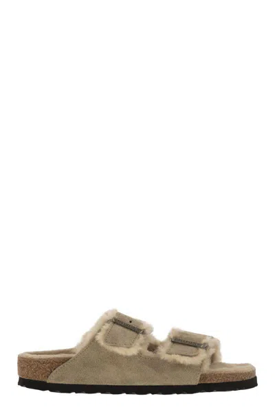 BIRKENSTOCK BIRKENSTOCK ARIZONA - SUEDE LAMB FUR SLIPPER