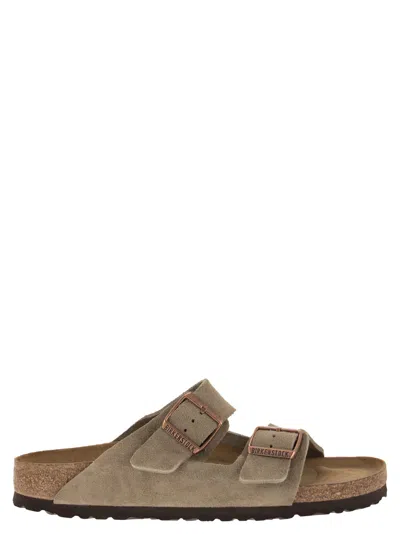 Birkenstock Arizona Suede Sandals In Brown