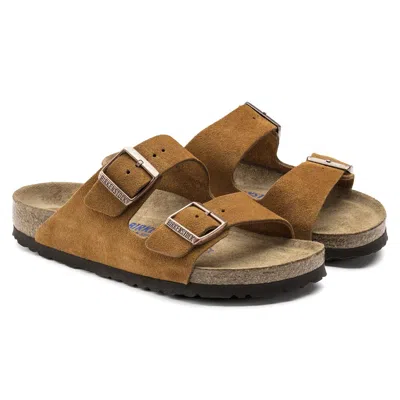Birkenstock Arizona 1009527 Sandal Mink Suede Soft Footbed Slide Hawk533 In Brown