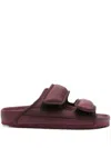 Birkenstock Cosy Nylon Arizona Slides Shoes In 红色
