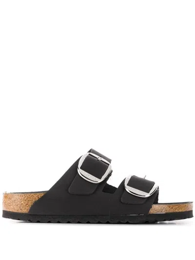 Birkenstock Arizona Big Bucke Oiled Leather Sandals In Black