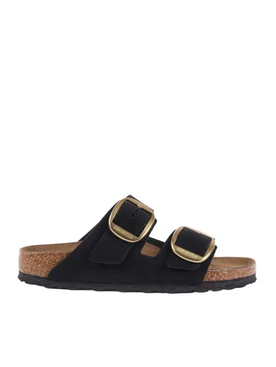 Birkenstock Arizona Big Buckle Black, Nubuck Leather, S