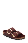 Birkenstock Arizona Big Buckle Genuine Shearling Lined Sandal In Purple