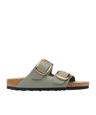 Birkenstock Arizona Big Buckle Slides In Gray
