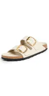 Birkenstock Arizona Big Buckle High Shine Sandals In Ecru