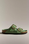 Birkenstock Arizona Big Buckle High Shine Sandals In Green