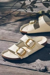 Birkenstock Arizona Big Buckle Leather Slides With Buckle In Neutral